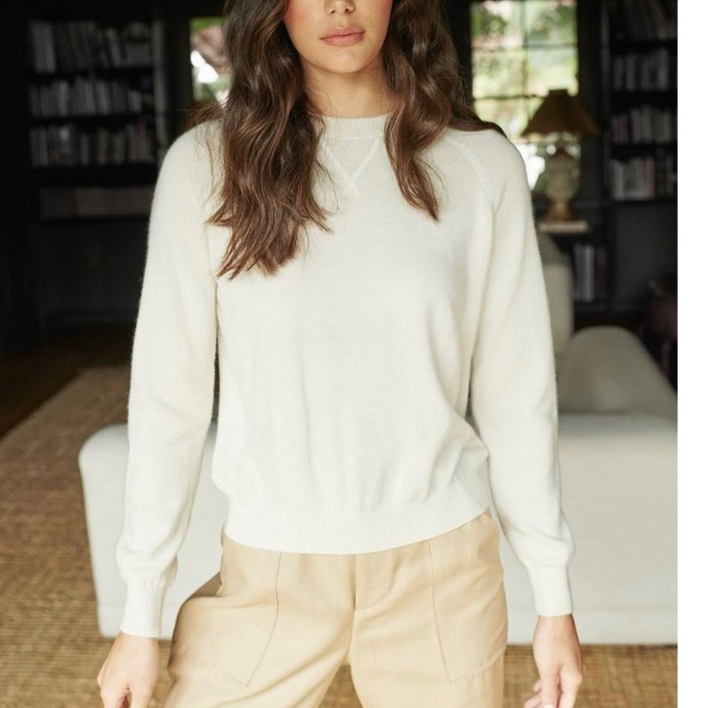 Everlane Cream Crewneck Sweater